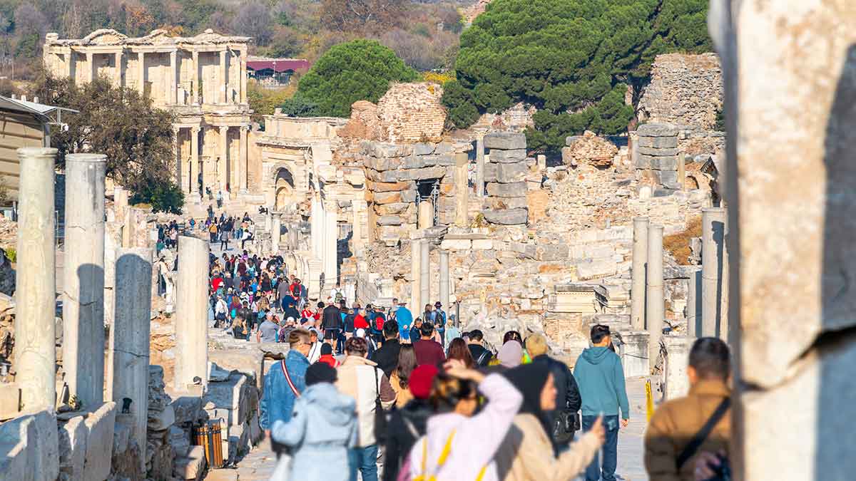 Destinations like Ephesus have many visitors each year. Overcrowding has caused some tourists to avoid the area altogether