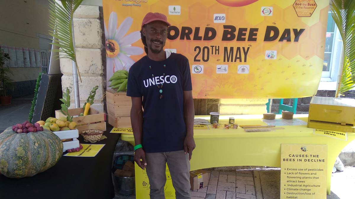 World bee day booth in St. Kitts