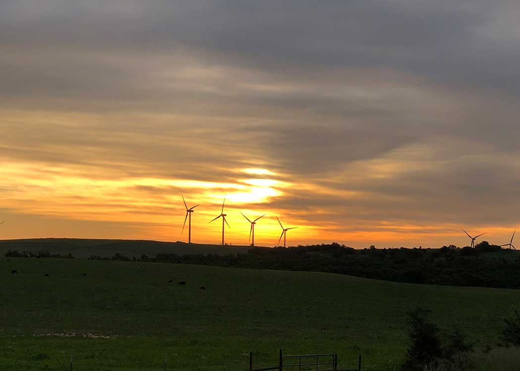 Big Smile Wind Farm Carbon Offset Project Sunset