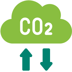 Carbon neutral balance icon