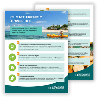 Climate-friendly travel tips list document mockup thumbnail