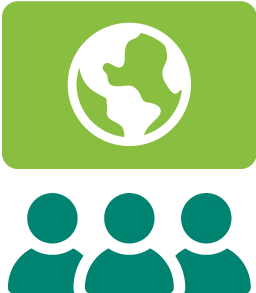 Climate change employee training icon