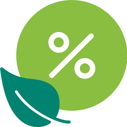 Contribute percentage for the climate icon
