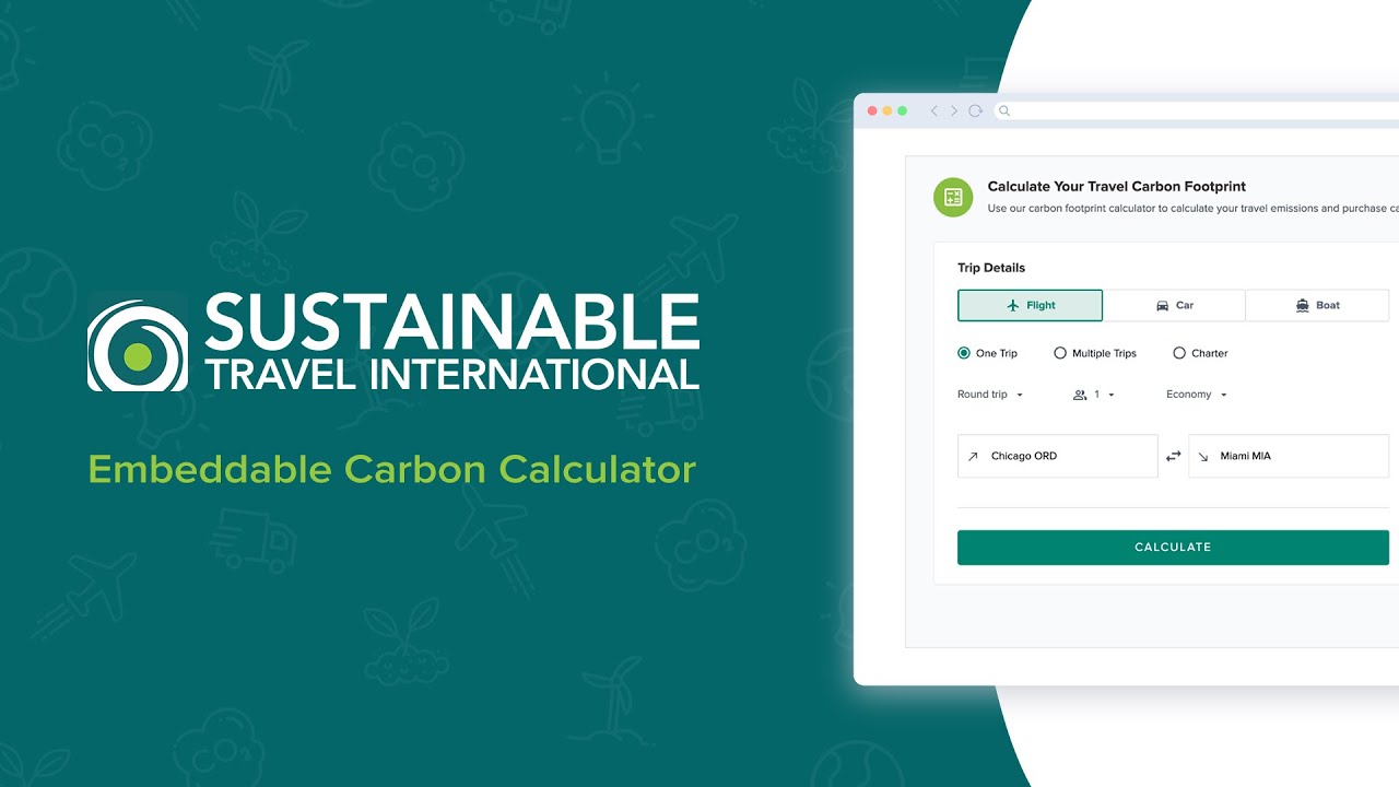 Sustainable Travel International launches embeddable travel carbon calculator for use on any website