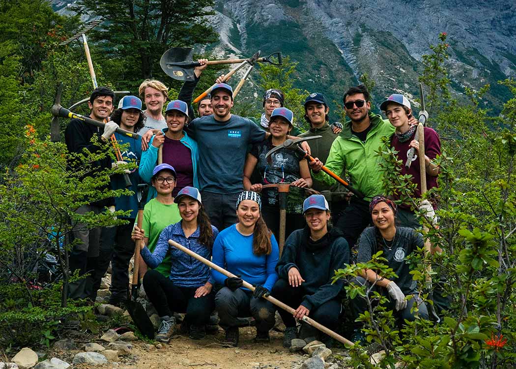Volunteers in Torres del Paine National Park