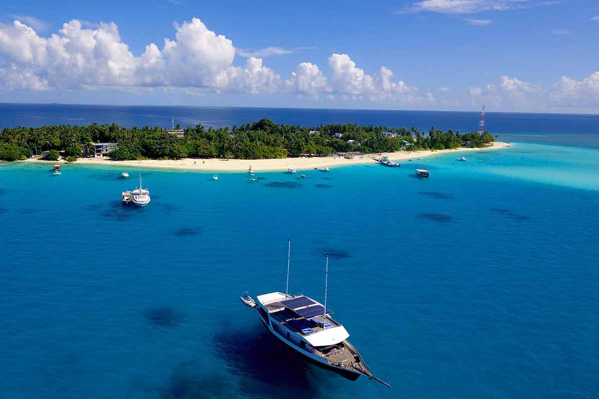 Boats in the Maldives