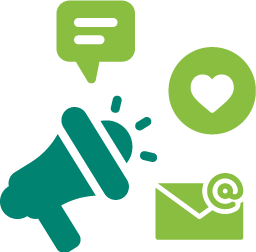 Marketing communications toolkit icon