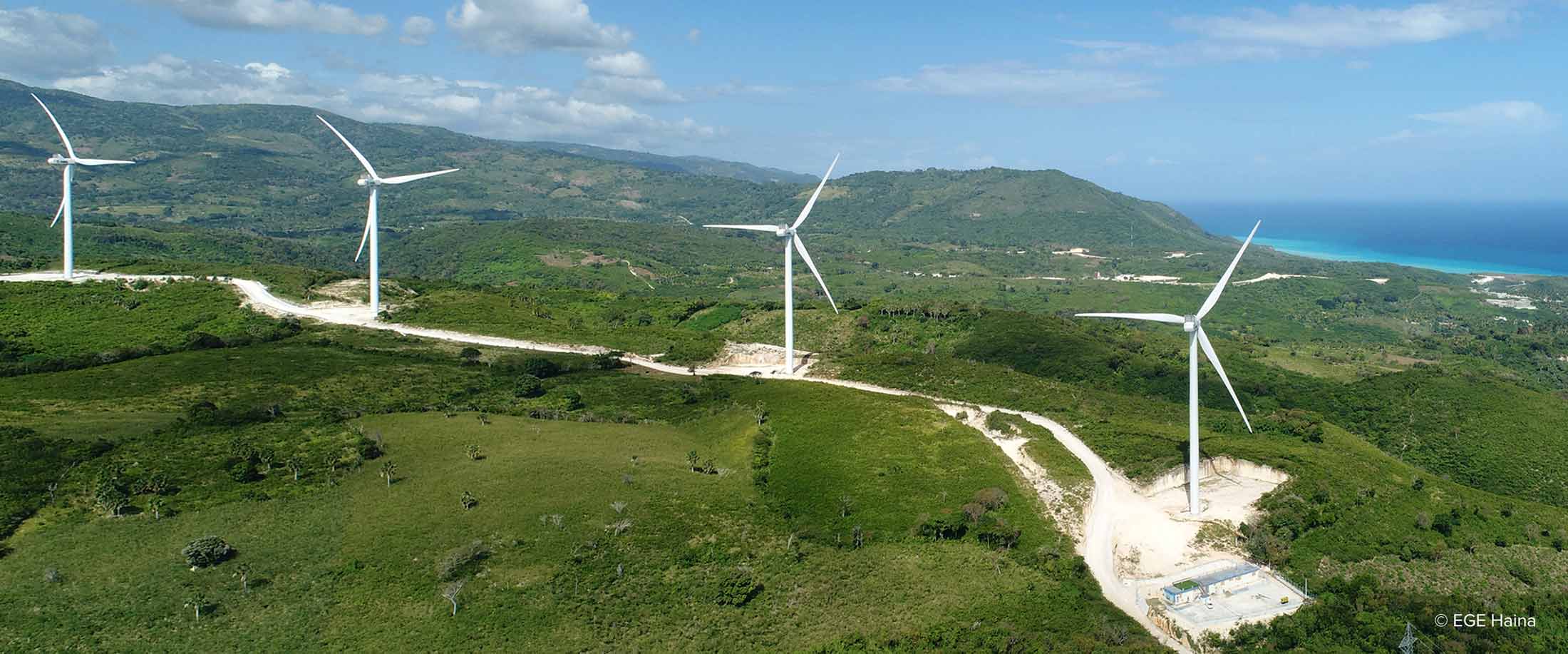 Larimar wind farm, a renewable energy project supported by carbon offsets in the Caribbean