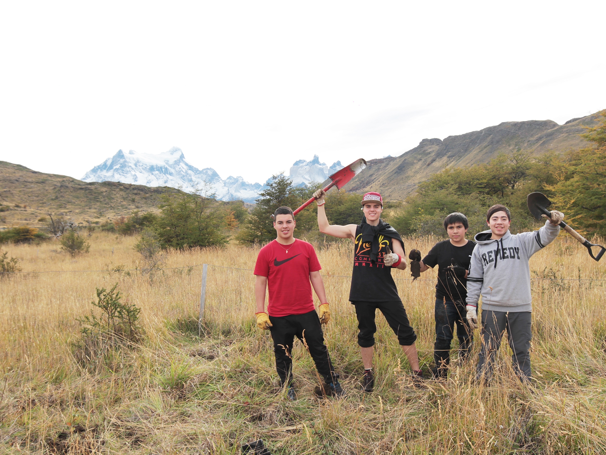 Students on Reforestation Trip in Torres del Paine