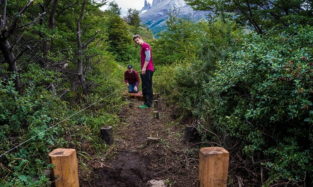 Restoring worn down trails