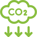 reduce carbon dioxide icon