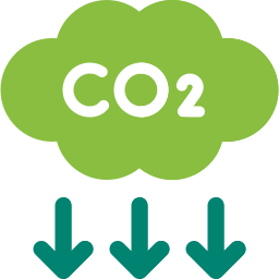 Reduce carbon emissions icon
