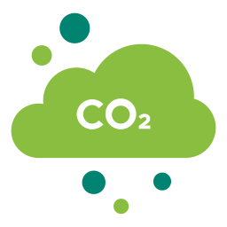carbon dioxide cloud icon