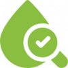 Water quality icon, green