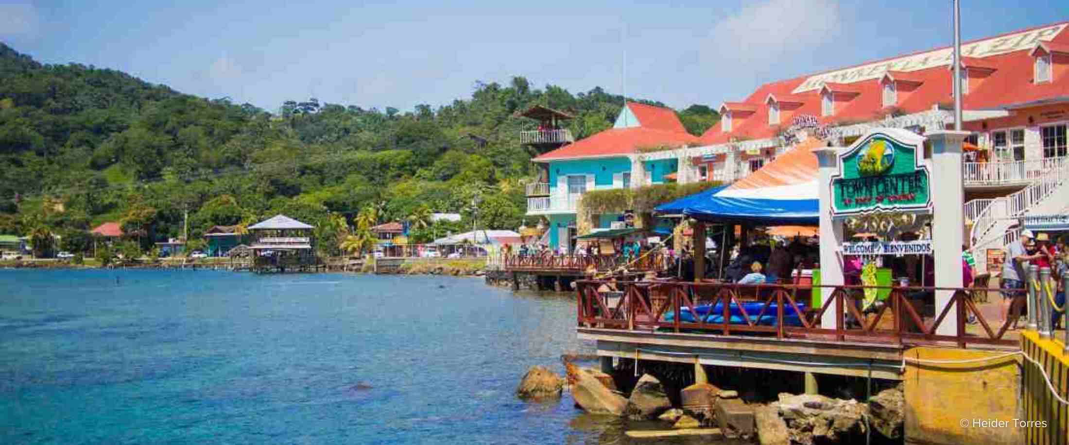 The tourist area of Roatan in Honduras receives the second-highest number of cruise ship arrivals in the country